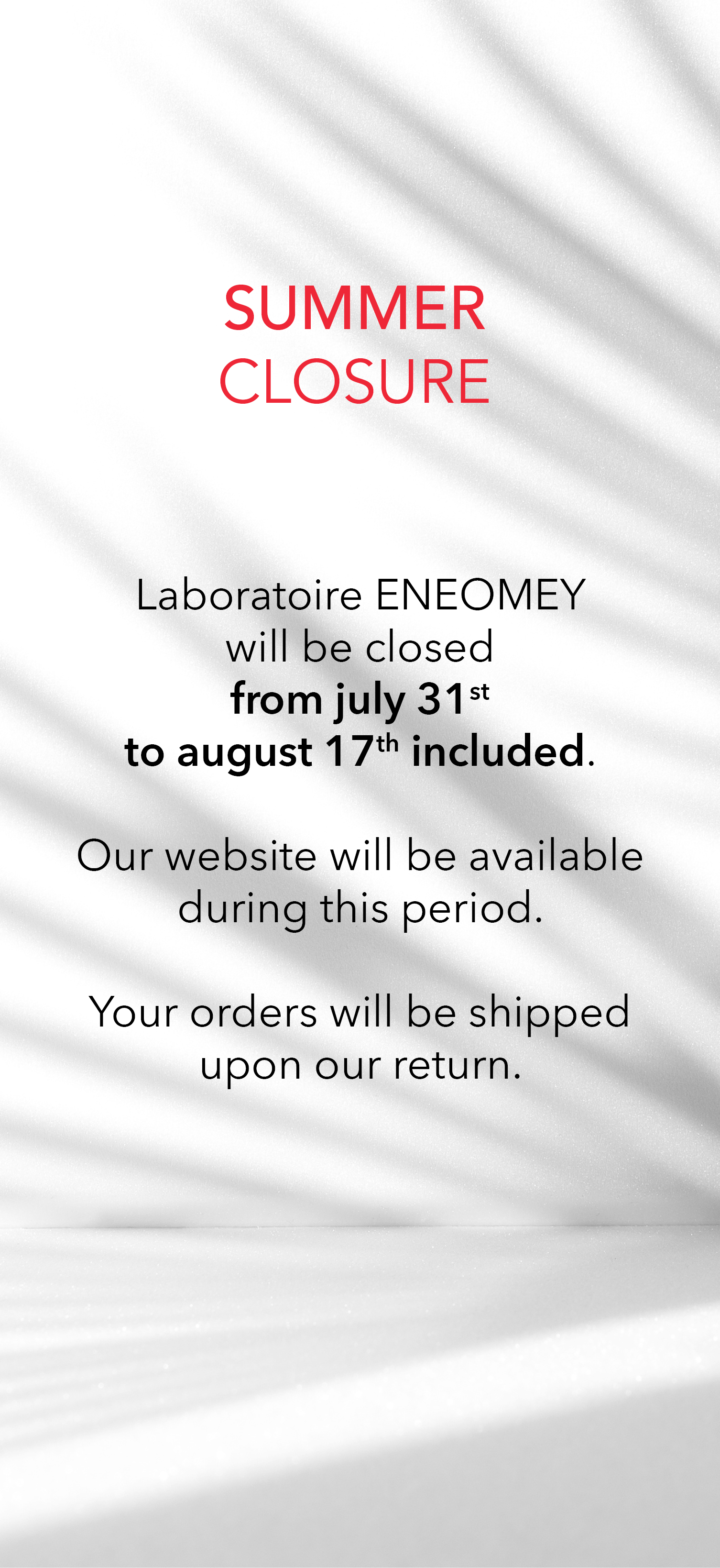 summer closure